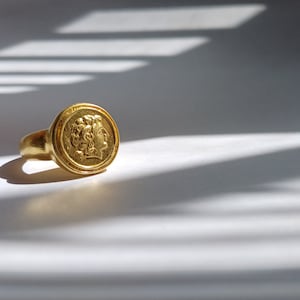 Alexander the great ring, ancient Greek Alexander coin,