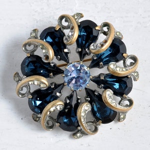 Vintage, blauen Stein Brosche Vintage Brosche