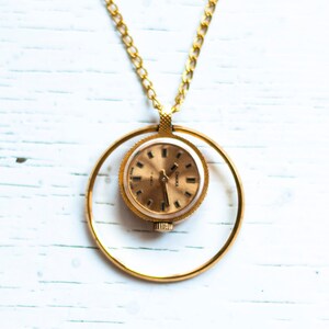 Vintage Pendant watch ,Womens watch ,Watch pendant ,Vintage Watch ,Russian watch ,purple watch glass, Mechanical watch , men&#39;s watch &quot;Chaika