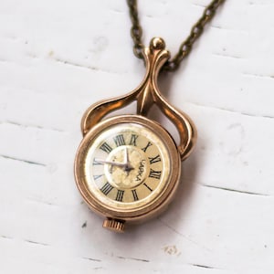 Vintage Pendant watch ,Womens watch ,Watch pendant ,Vintage Watch ,Russian watch ,purple watch glass, Mechanical watch , men&#39;s watch &quot;Chaik