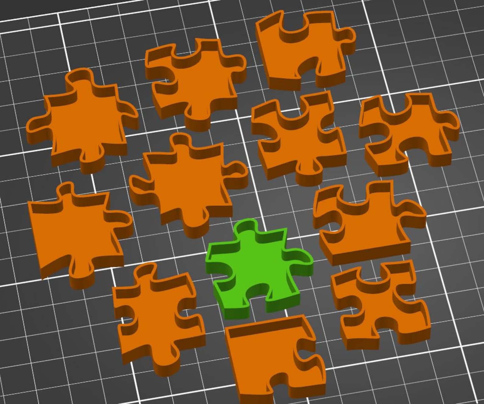 STL Files for Puzzle1 Puzzle Pieces Etsy