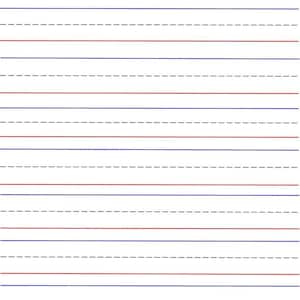 2 druckbares gefüttertes Handschriftpapier, rote Unterseite, blaue Oberseite, Schreibpraxis-Arbeitsblattseiten, druckbare digitaler Download
