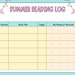 Printable Summer Reading Log With Goals and Book Rating - Etsy