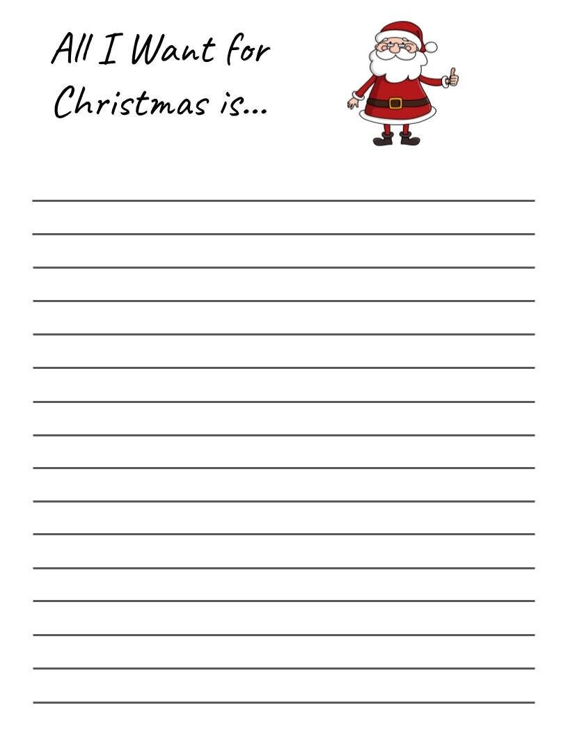 Bundle, 5 Printable santa Letter Bundle Worksheets, Printable Digital ...