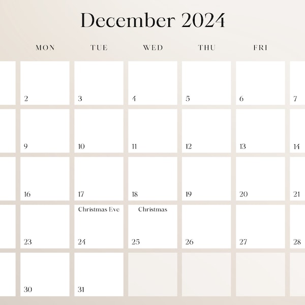 Printable 2024 - 12 Month Calendar with Holidays