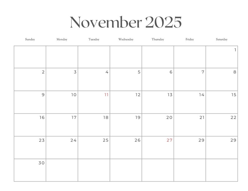 2025 Printable Calendar With Holidays, Printable 12 Month 2025 Calendar
