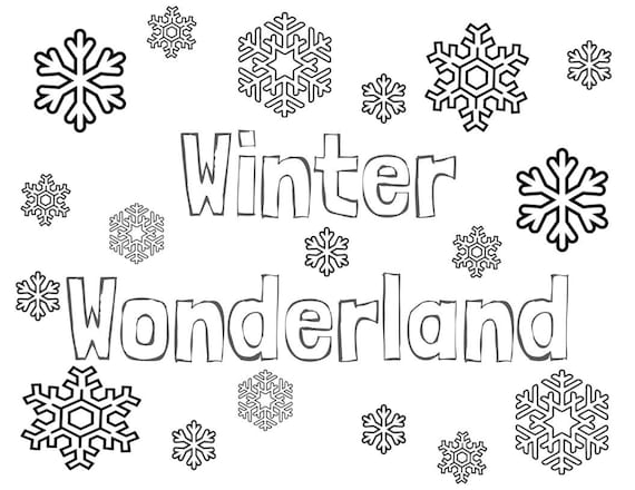 Printable winter Wonderland Snowflake Coloring