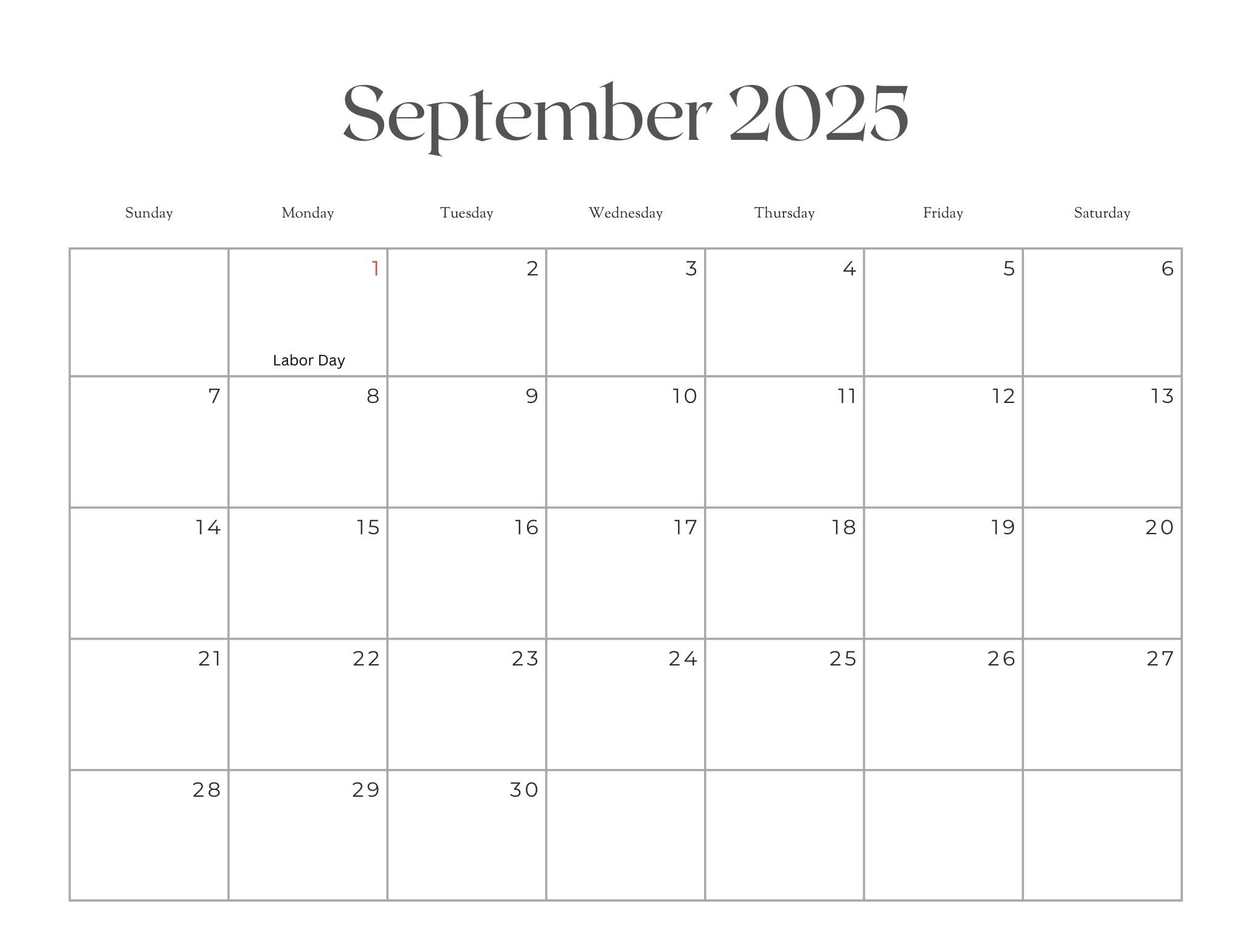 2025 Printable Calendar With Holidays, Printable 12 Month 2025 Calendar ...