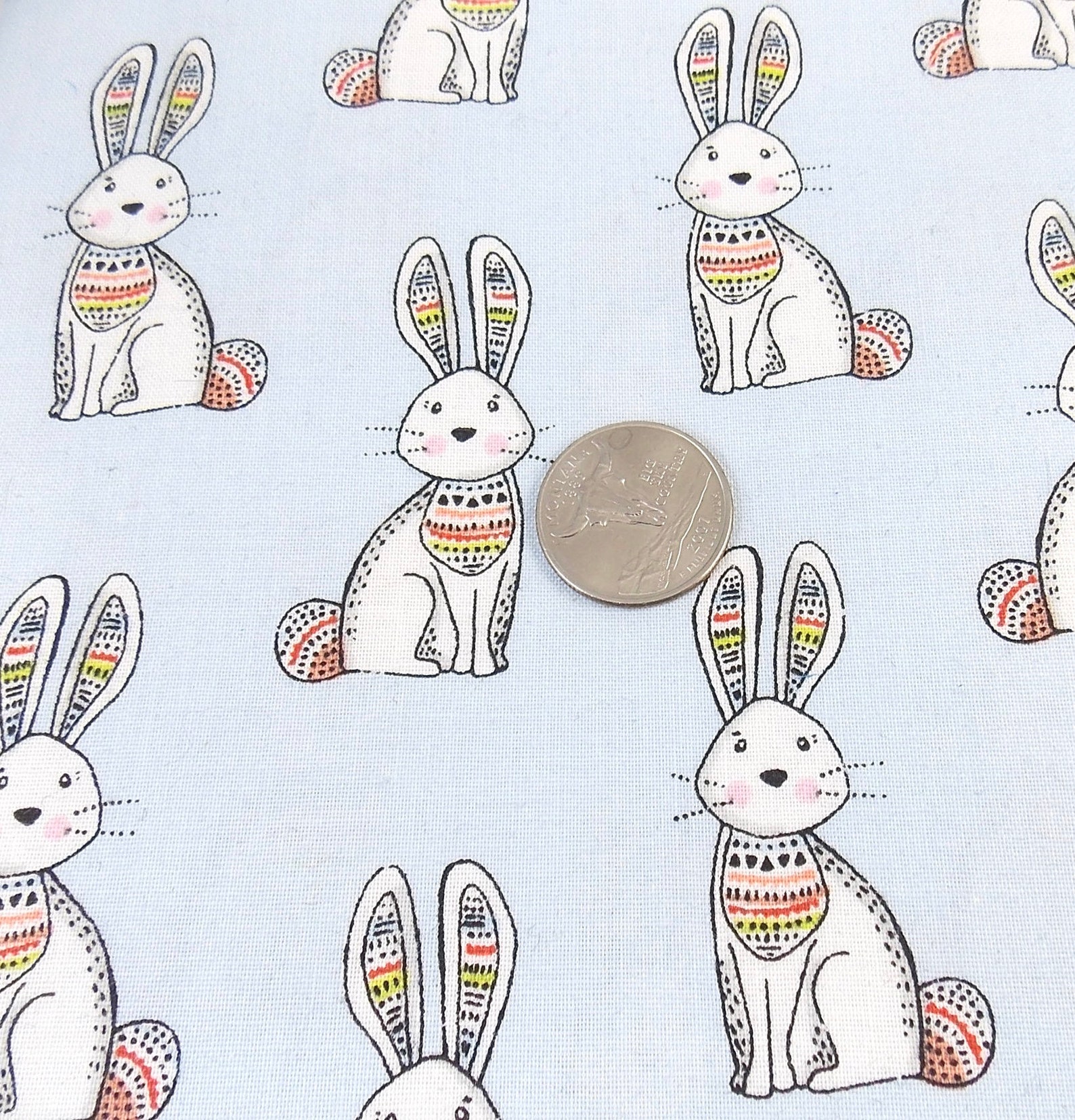 Easter Fabric Bunny Fabric Easter Bunny Fabric Rabbit Etsy