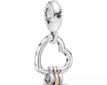 925 Sterling Silver Heart Charm Suitable For Pandora Bracelet Bracelet Jewellery