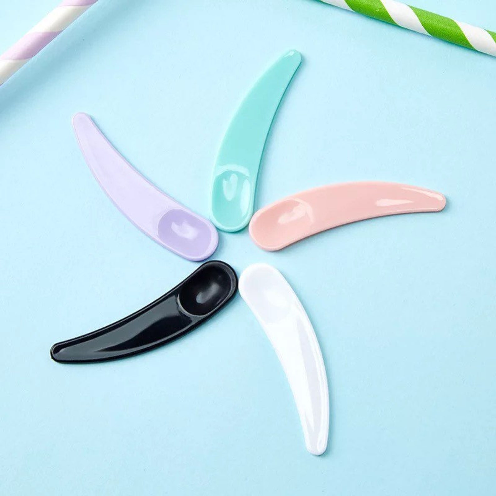 Spatules Cosmétiques 6 Pièces - Cuillères à Crème Visage - Pour Masques Et Maquillage DIY - Prélèvement Hygiénique