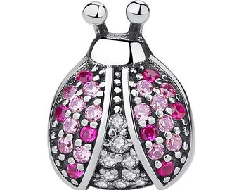 925 Sterling Silver Ladybug Charm Suitable For Pandora Bracelet Bracelet Jewellery