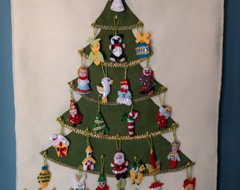 COMPLETED Felt Christmas Tree Advent Calendar New version now available.  More of original version available in 2024!