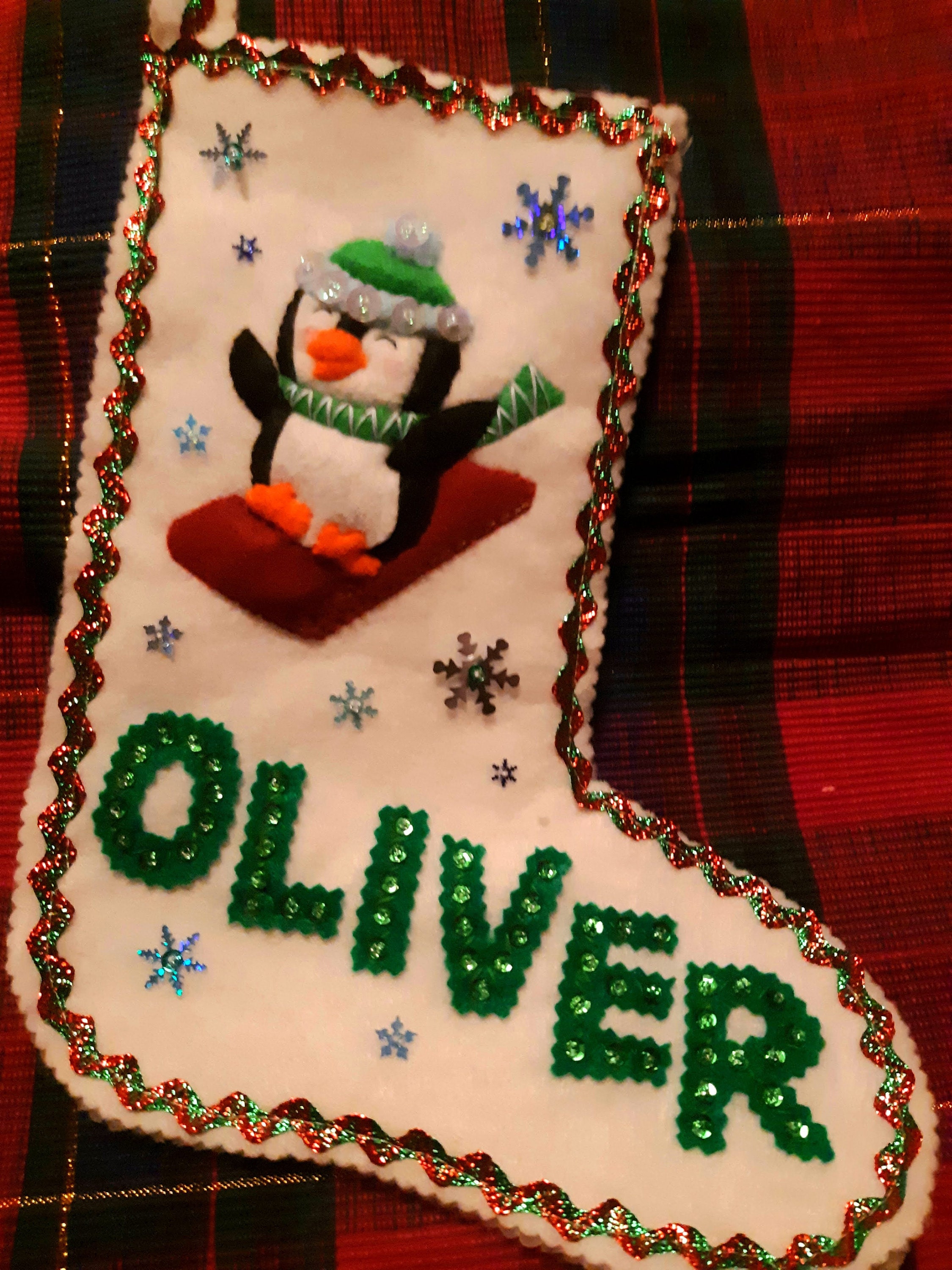 Personalized felt Christmas stockingsI can create ANY image Etsy