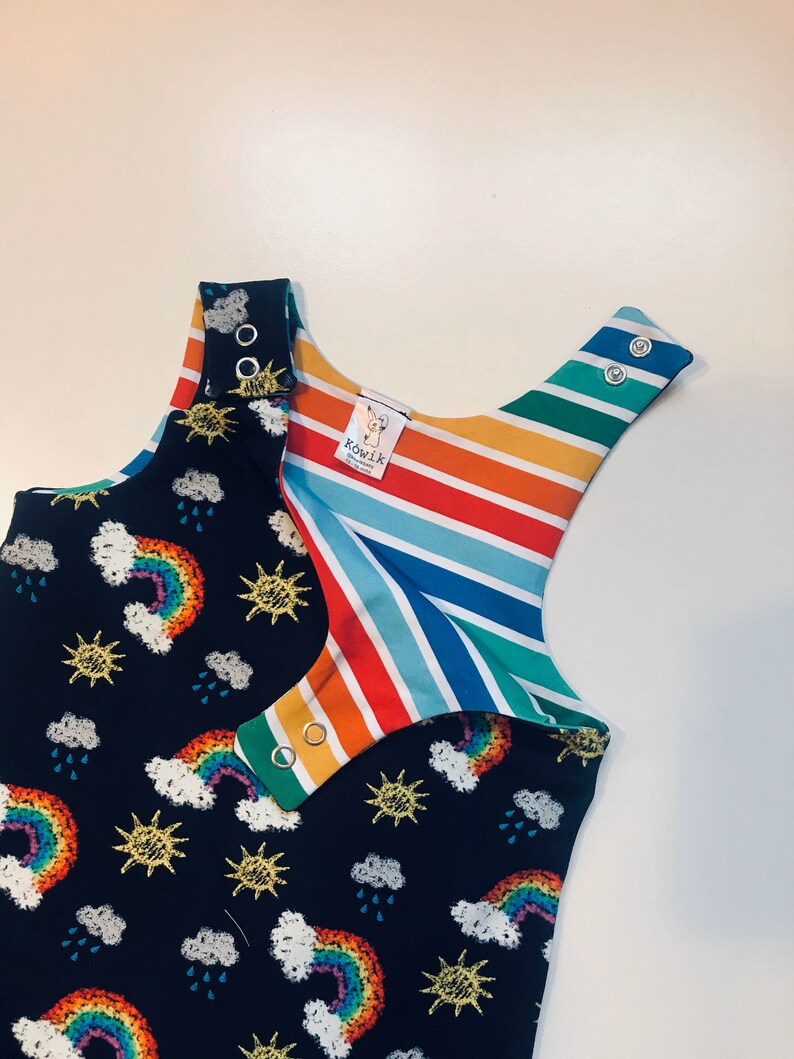 rainbow dungarees baby