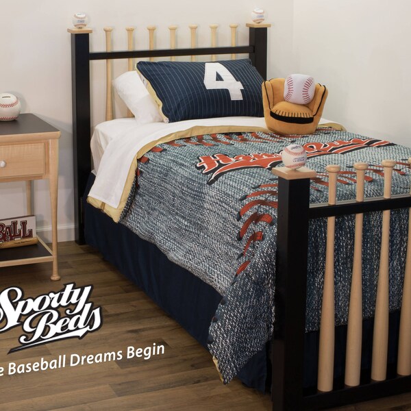 Twin Sized Grand Slam Baseball Bed by Sporty Beds