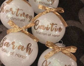 bridesmaid ornament etsy
