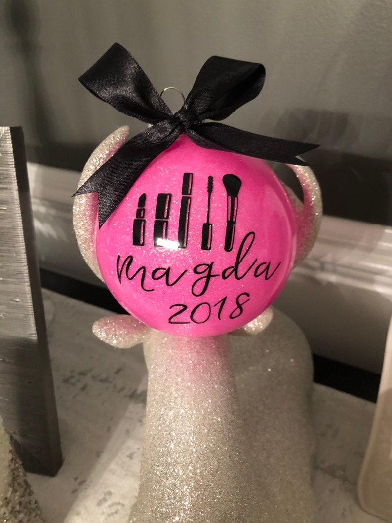 Makeup Ornament / personalized Ornament / Make up Loving Etsy