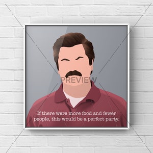 Ron Swanson Sprechende Kopf
