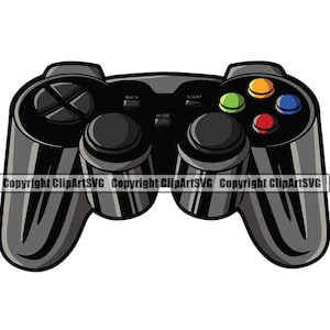 Controller per videogiochi Riproduci Joystick Console Gamepad Computer Pad Gaming Wireless PC Retro Vintage Design Logo SVG PNG Clipart Vector Cut