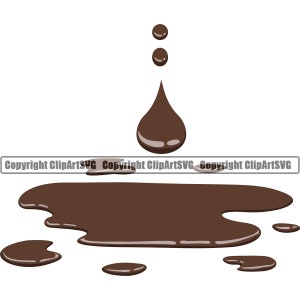 Mud Chocolate Puddle Splash Drip Splatter Splat Liquid Drop Paint Poop Feces Stain Smear Design Element Art Logo SVG PNG Clipart Vector Cut