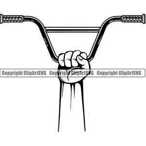 Fahrrad Logo #15 Hand Halten Lenker Reparatur Service Shop Shop Zyklus Radfahren Fahrrad Rennen BMX Racing .SVG .EPS Vektor Cricut Cut Cutting