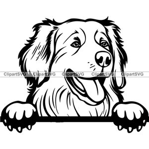 Grandes Pyrénées Souriant Furtivement Chien Chiot Visage Race Canine Animal Portrait Animal Patte Imprimer Dessin Animé Dessin Art Logo Tatouage Conception SVG PNG Coupe
