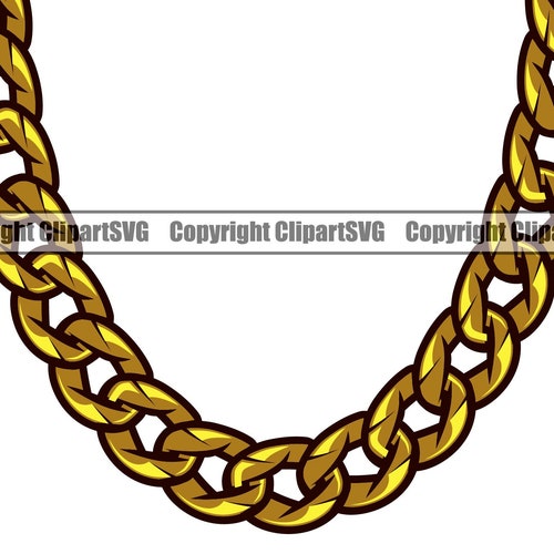 Gold Chain Link Necklace Jewelry Shiny 