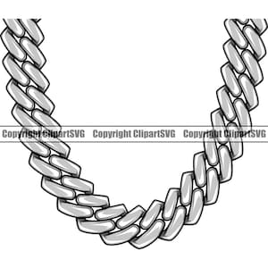 Silber Platin Kette Gliederkette Schmuck Shiny Bling Reicher Reichtum Cash Geld Hip Hop Rap Design Element Logo SVG PNG Clipart Vektor Cut