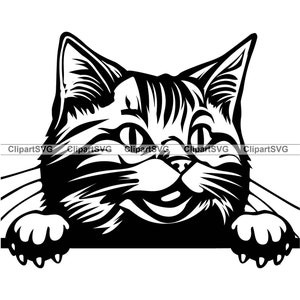 American Bobtail Souriant Peeking Chat Tête Chaton Visage Félin Animal Animal Portrait Impression Dessin Animé Dessin Art Logo Tatouage Conception SVG PNG Coupe