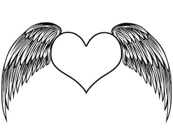 Download Winged heart svg | Etsy