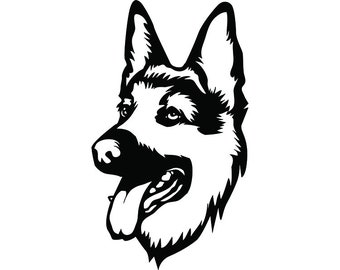 German shepherd logo | Etsy