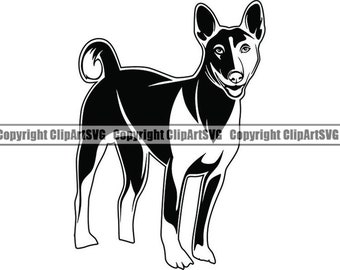 Basenji #6 Love Happy Dog Breed K-9 Barkless Animal Pet Hound Puppy Pedigree Purebred Hound Logo .SVG .PNG Clipart Vector Cricut Cut Cutting