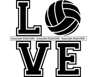 Download Love Volleyball Svg Etsy