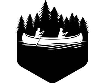 Download Canoe raft clip art | Etsy