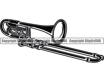 Trombone Svg Etsy