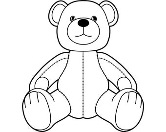 Teddy bear drawing | Etsy