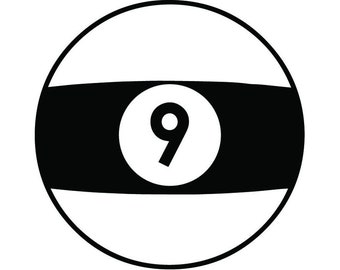 9-BALL EMBROIDERED IRON-ON PATCH POOL BILLIARDS NINE souvenir emblem