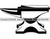 Bench Anvil 1 Hand Holding Hammer Forge Steel Metal Iron Tool Build Occupation Anvil Craftsman .SVG .EPS .PNG Vector Cricut Cutting