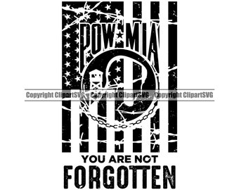 photo Vector Pow Mia Flag pow mia vector etsy