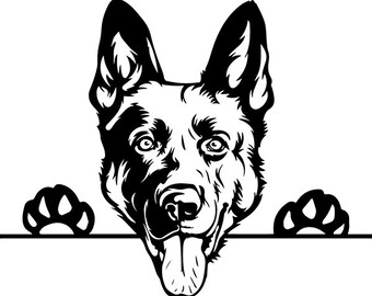 German shepherd logo | Etsy