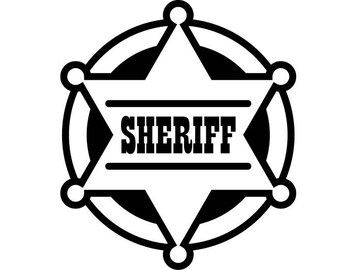 sheriff badge svg western cowboy police logo vector west wild rodeo cricut wrangler uniform cut enforcement cop officer eps law