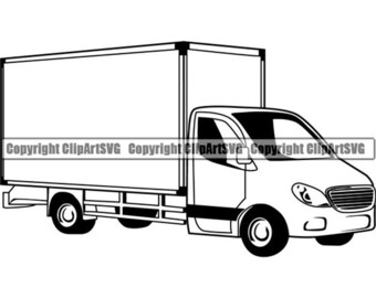 Box Truck Svg Etsy