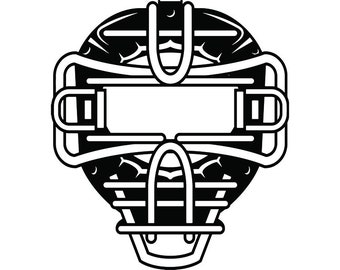 Catcher Mask Svg Etsy