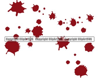 Blood Splatter Svg Etsy