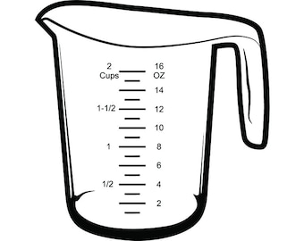 Measuring Cup Template Svg
