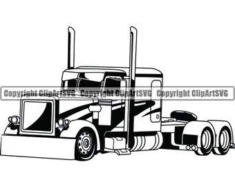 Free Free 185 Peterbilt Semi Truck Svg SVG PNG EPS DXF File