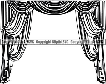 Curtains Svg Etsy