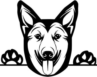 German shepherd logo | Etsy