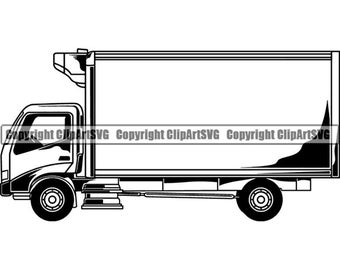 Box Truck Svg Etsy